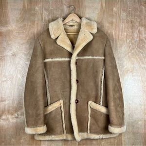 Vintage Sawyer of Napa Shearling Coat Jacket 42